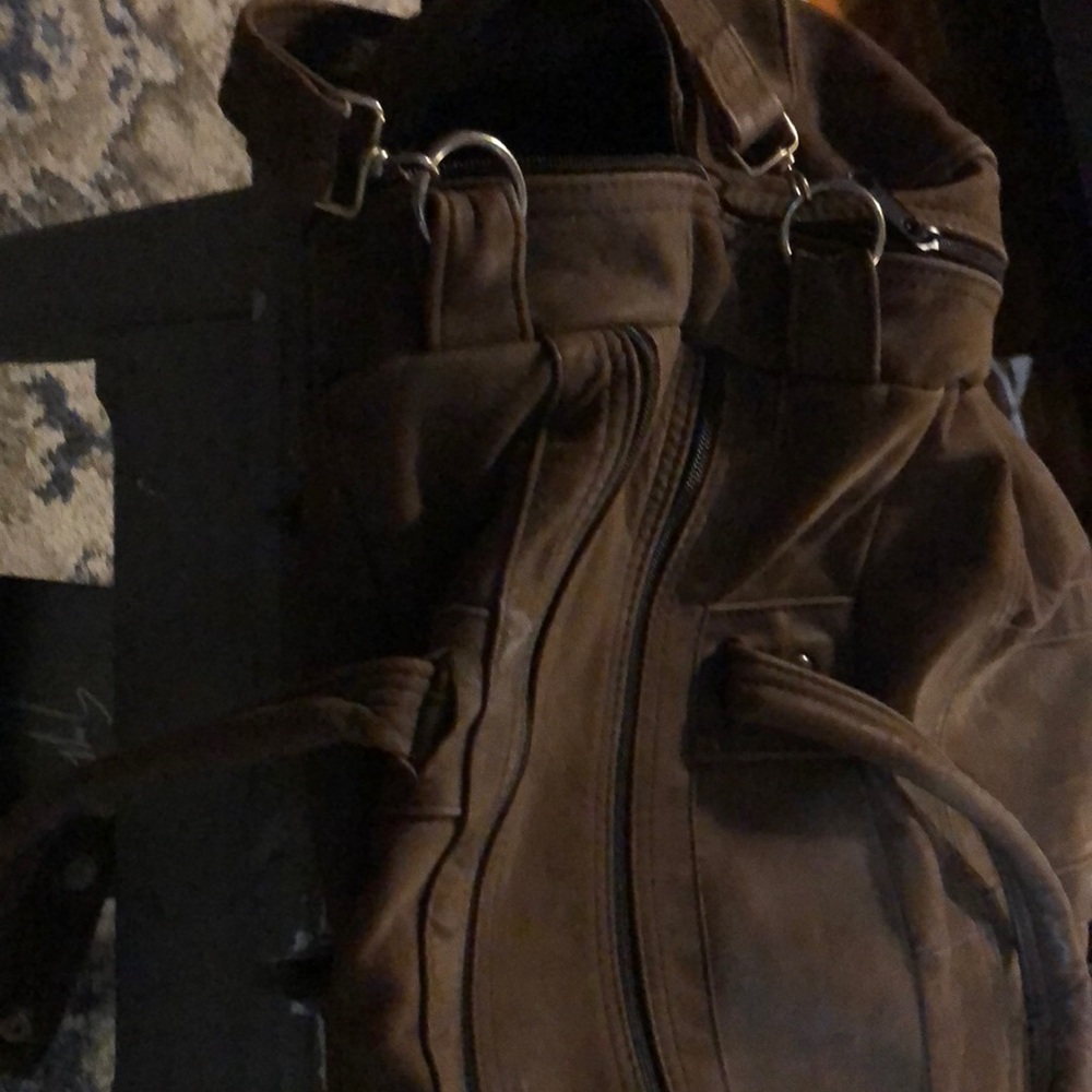 Mexican suede/leather gym side satchel no name brand bag